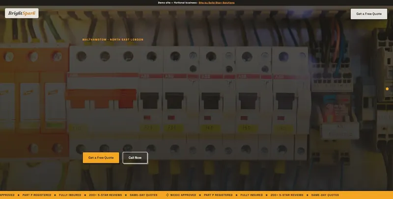 Electrician website design